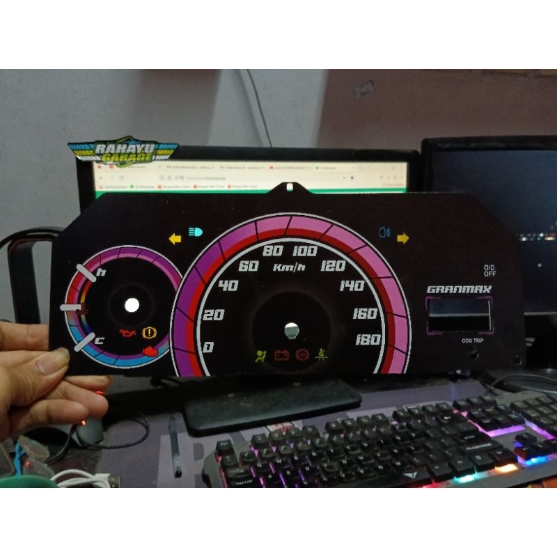 Jual papan spedometer Granmax pick up blindvan custom panel spido meter ...