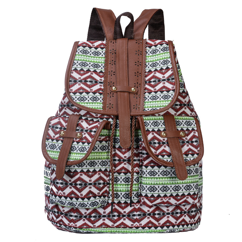 Jual TAS RANSEL WANITA PREMIUM KANVAS MOTIF ETNIK VINTAGE MALTA TA805B7 ...