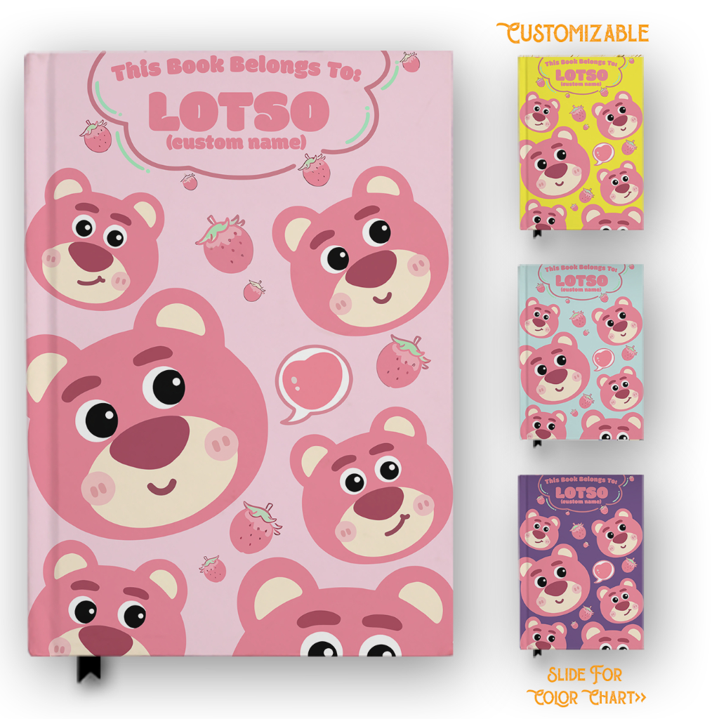 Jual Notebook Buku Lotso Bear Toy Story 7 Hardcover Agenda Custom Nama ...
