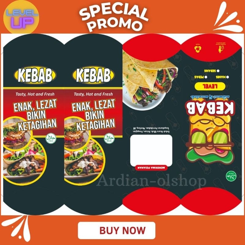 Jual Kemasan Kebab Kertas Kebab Bungkus Kebab Dus Kebab Wadah Kebab