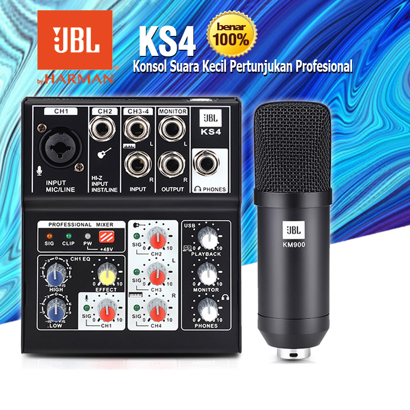 Jual JBL/original KS4 sound card,KM900 microphone youtuber,mic