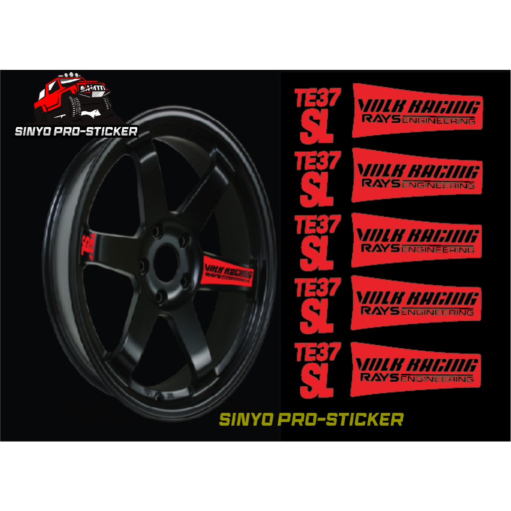 Jual STIKER VOLK RACING RAYS STICKER VELK RACING RING 16 INCH UP 8PCS ...
