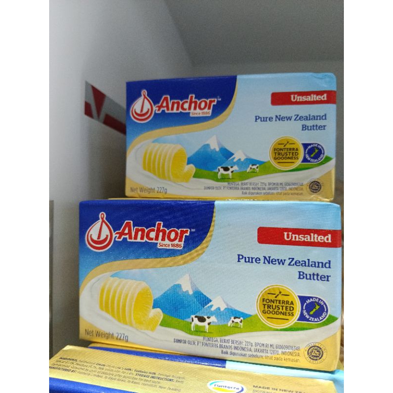 Jual Anchor Unsalted Butter Pure New Zealand Butter 200g | Shopee Indonesia