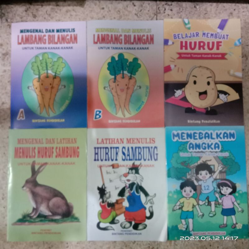 Jual Buku Anak TK / Taman Kanak Kanak Menulis Angka Menebalkan Huruf ...