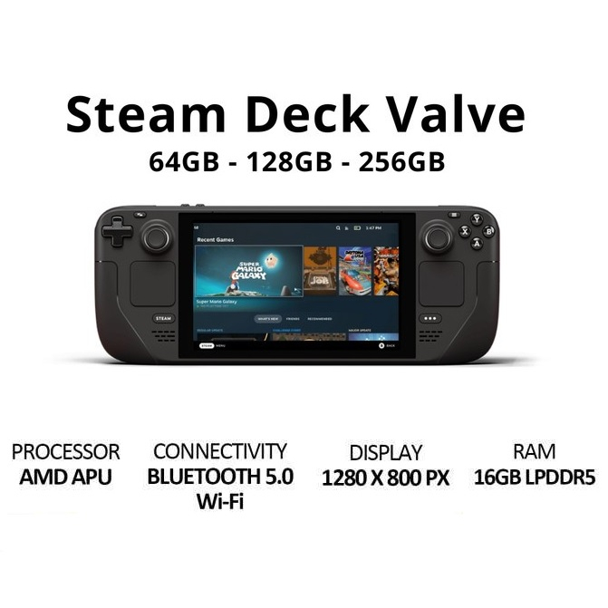 Jual VALVE STEAM DECK SteamOS - Handheld Console PC Portable Gaming ...