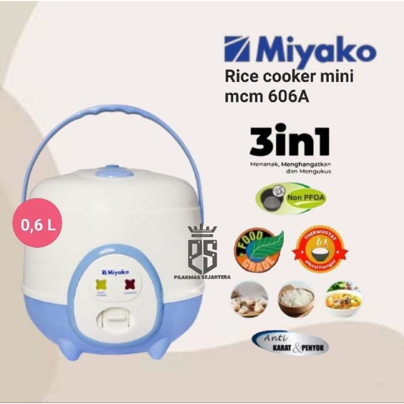 Jual Rice cooker mini miyako mcm606 A penanak nasi miyako mcm