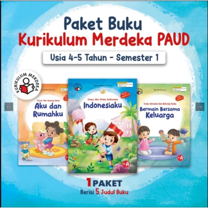 Jual PAKET BUKU KURIKULUM MERDEKA LKA TK KOBER PAUD 1 TAHUN USIA 4-5 ...