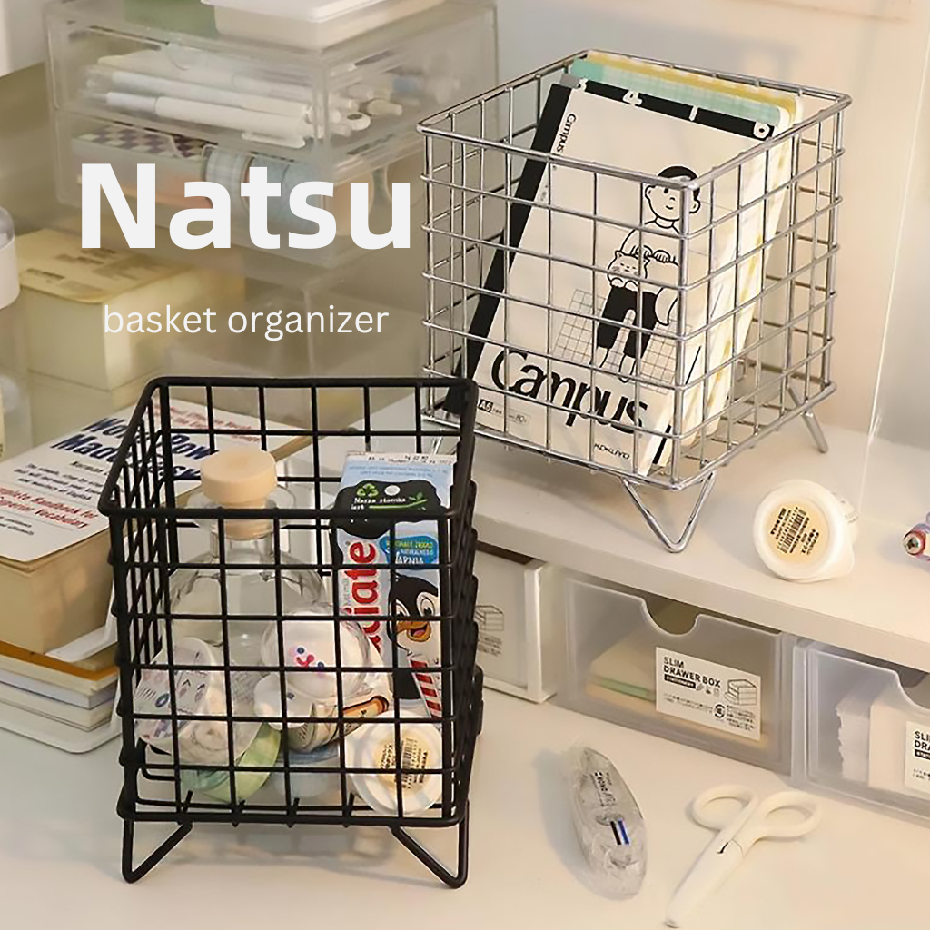 PATIKIL 3 Mini-Aufbewahrungskörbe – Kunststoff, Stapelbar, Mit Griffen, Blau/weiß/gelb