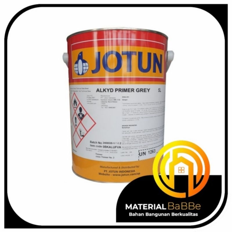 Jual Jotun Alkyd Primer Grey 5 Liter Lapisan Anti Korosi Shopee