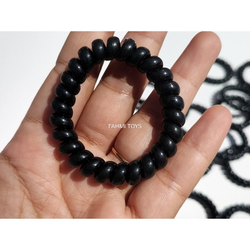 Jual 20 PCS Tali rambut spiral warna hitam | Shopee Indonesia
