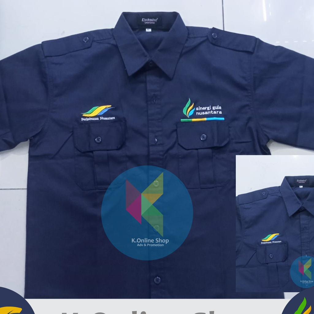 Jual kemeja perkebunan nusantara sinergi gula nusantara seragam