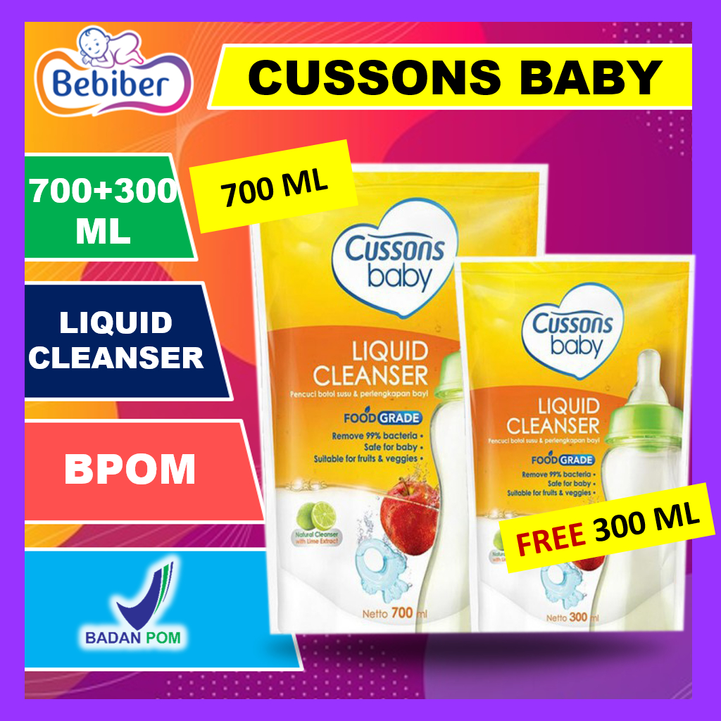 Jual Cussons Baby Liquid Cleanser Series / 300Ml+100ml / 700ml + 300ml ...