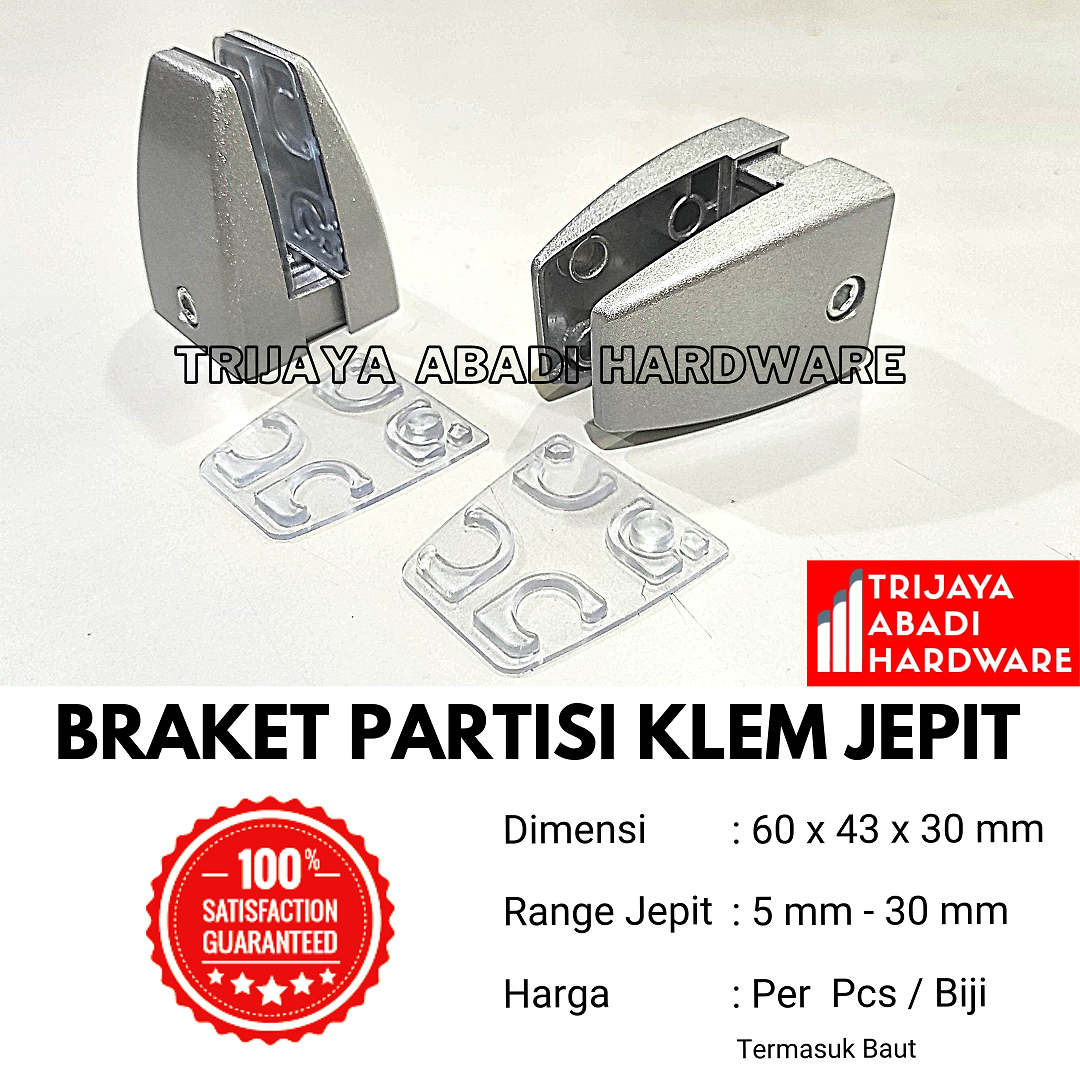 Jual Braket Partisi Meja Kantor Klem Jepit Kaca Akrilik Kayu Pembatas Ruang Shopee Indonesia