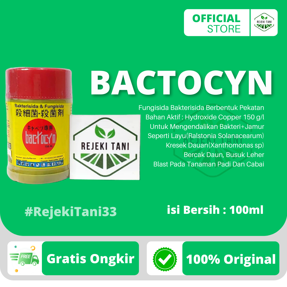 Jual Fungisida BACTOCYN 150 AL Bakterisida 100ml Baktosin Hydroxide ...
