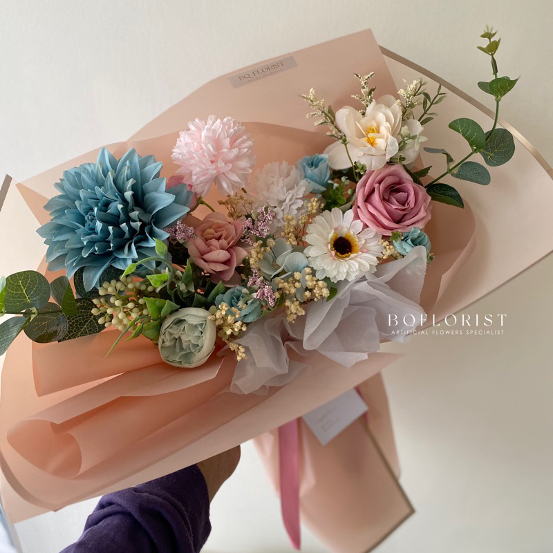 Jual Deluxe Size Omakase Artificial Flower Bouquet Buket Bunga Palsu