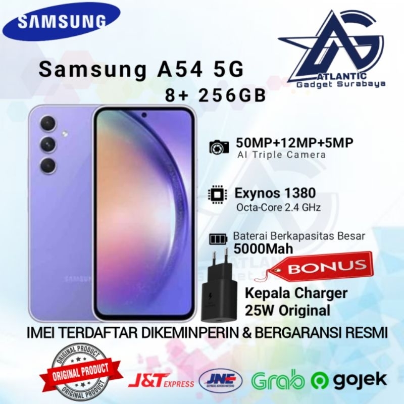 Jual Samsung Galaxy A54 5G RAM 8GB+8GB/256GB Garansi Resmi Samsung