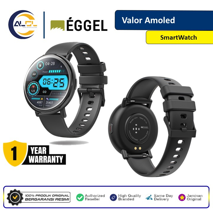 Jual Eggel Valor Amoled Smartwatch Always on Display IP68 Resmi