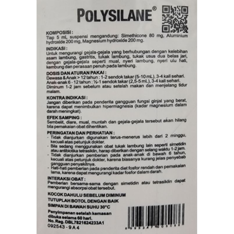 Jual POLYSILANE SYRUP 100 / 180 ML obat maag keluarga | Shopee Indonesia