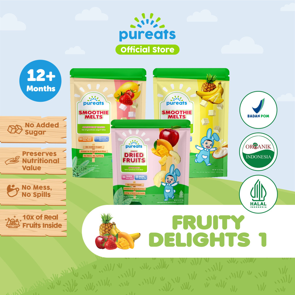 Jual Pureats Bundle Freeze Dried Fruits Double - Snack Makanan Balita ...