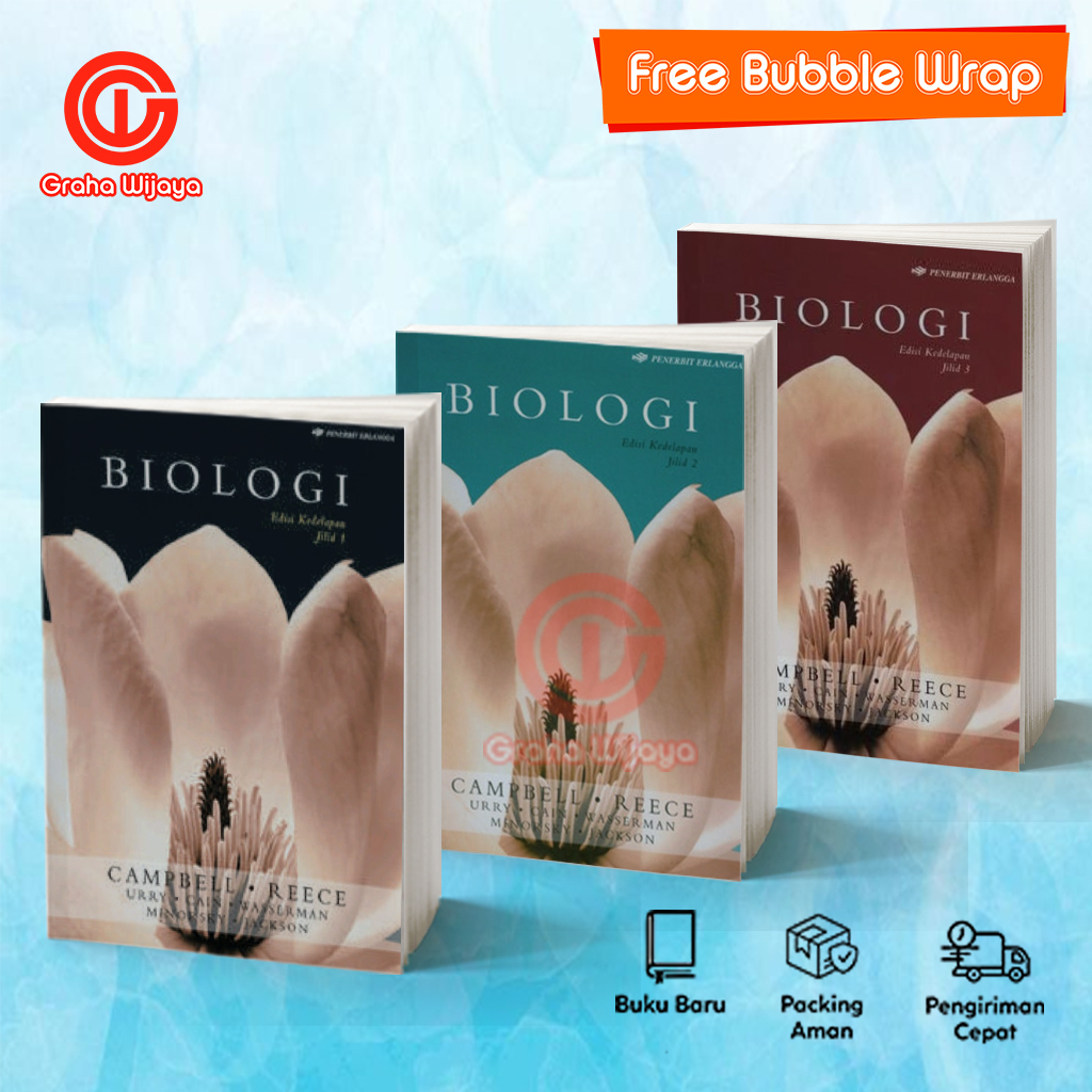 Jual Paket 3 Buku Biologi Jilid 1,2,3 Edisi 8 - Campbell-Reece | Shopee ...