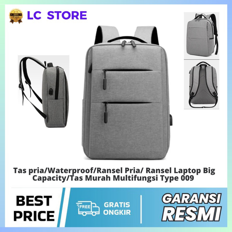 Jual Tas pria/Waterproof/Ransel Pria/ Ransel Laptop Big Capacity/Tas