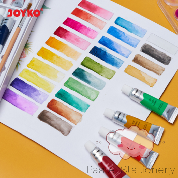 Jual Cat Air Joyko WC-4 12 24 Color - Watercolor Watercolour Set Warna ...