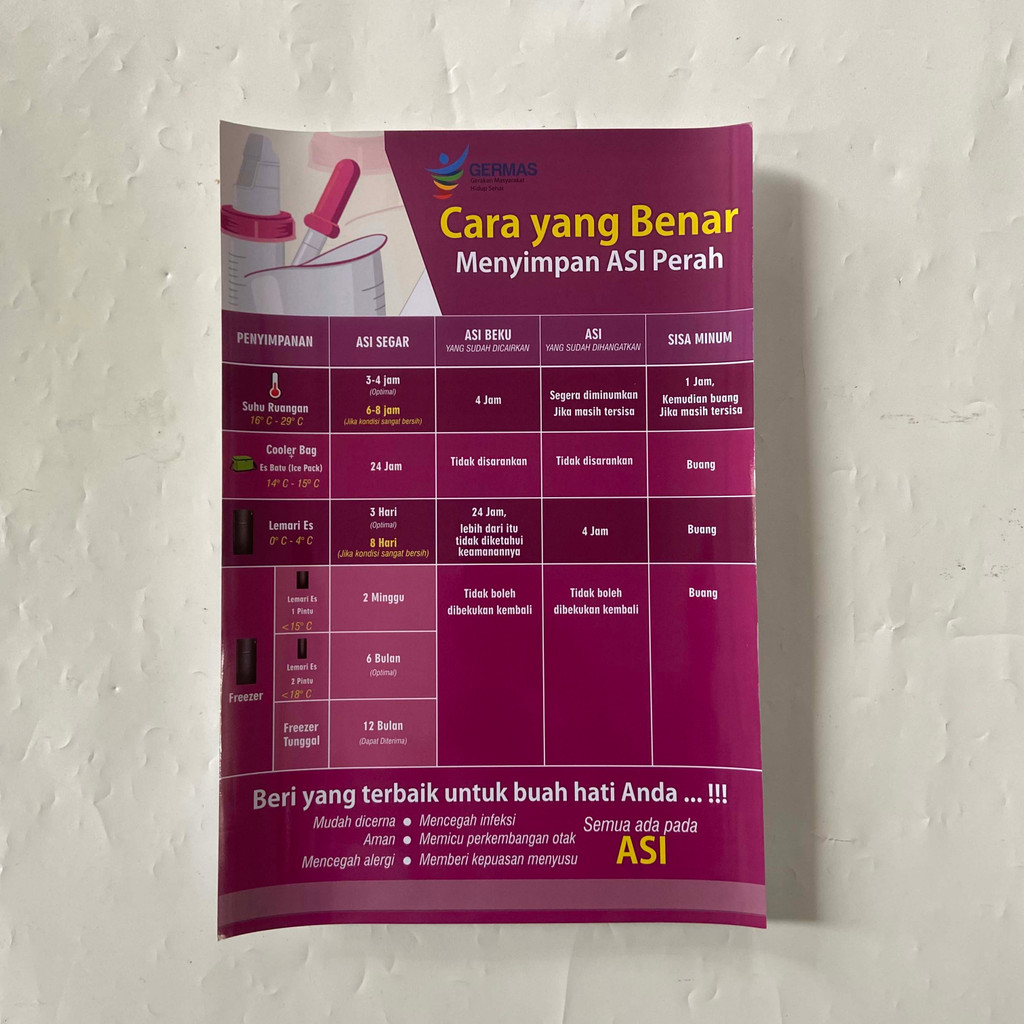 Jual Poster Kebidanan Poster Asi Poster Cara Yang Benar Menyimpan