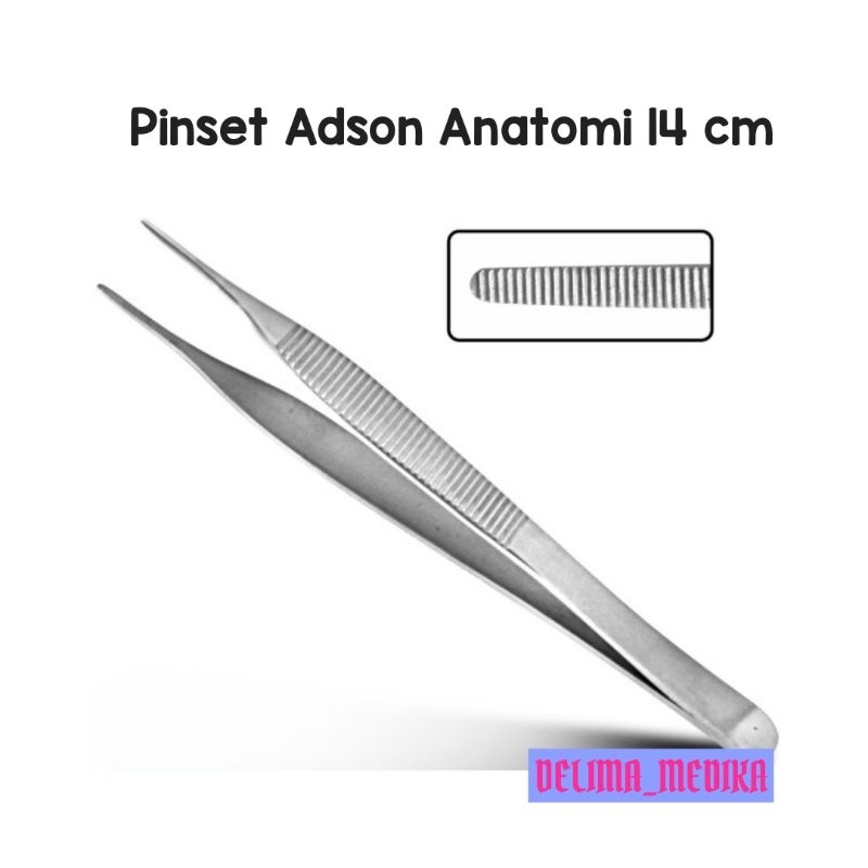 Jual Pinset Adson Anatomi 12 cm Stainless Steel / Pinset Adson Splinter ...