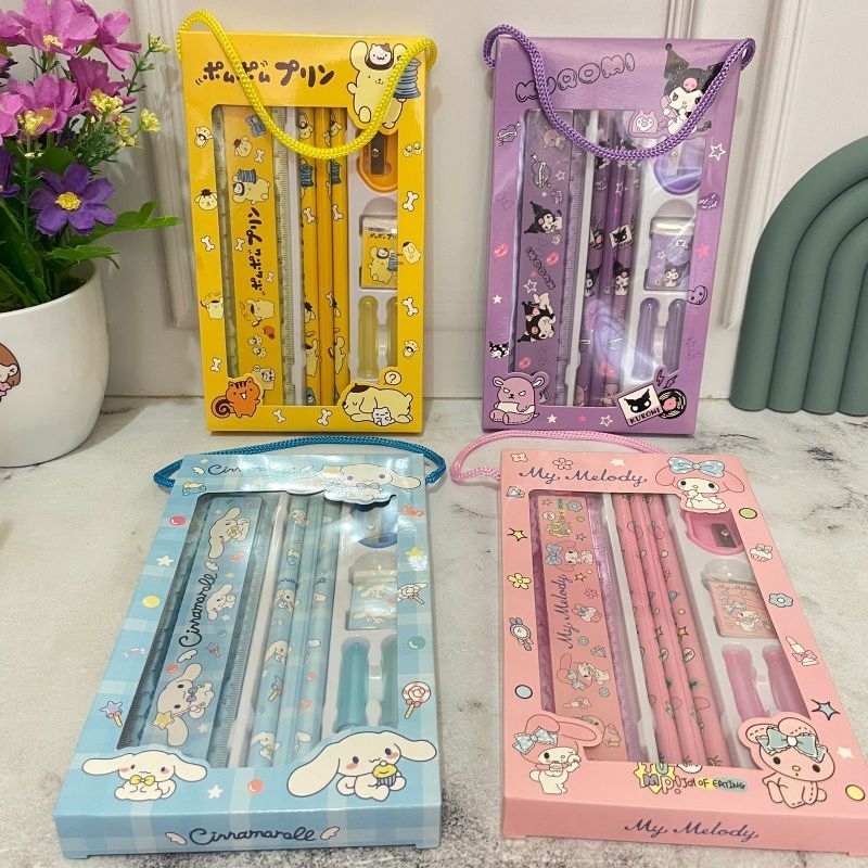 Jual Paket Alat Tulis Sanrio Pensil Rautan Penghapus Melody Kuromi ...