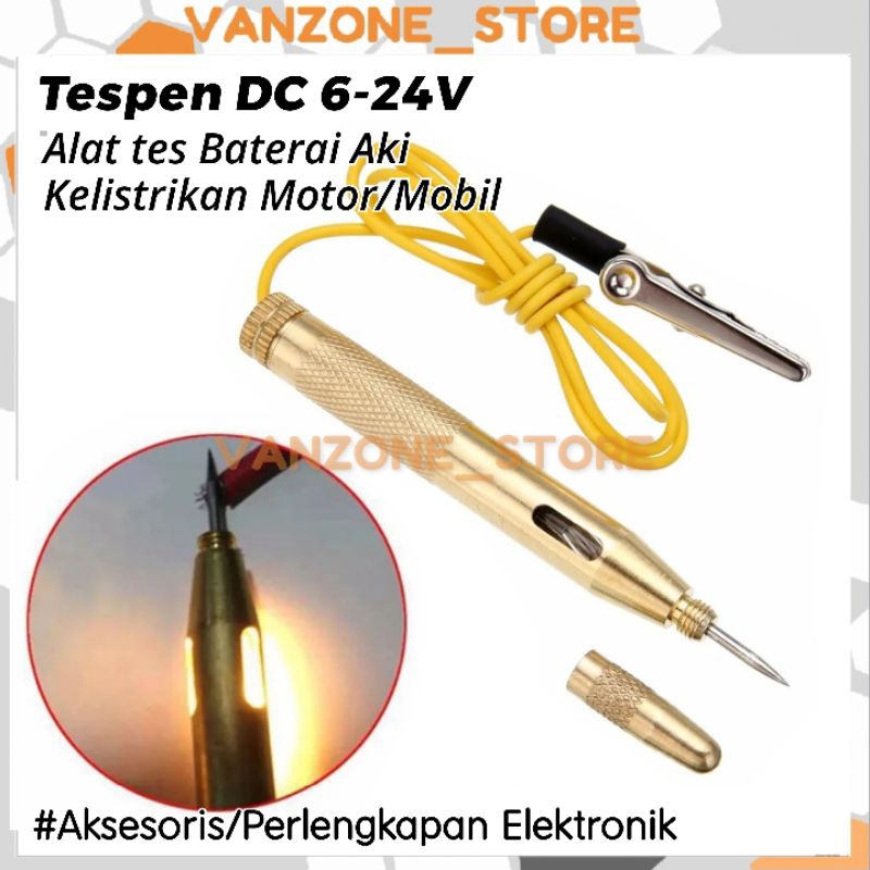 Jual [VANZONE] Tespen DC Test Pen Deteksi Arus Tegangan Listrik Aki ...