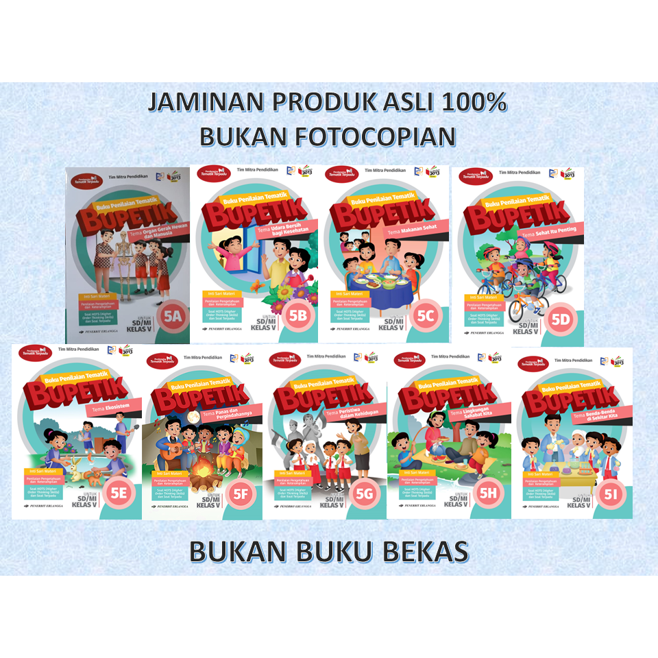 Jual Erlangga Bupetik Buku Penilaian Tematik Kelas K N