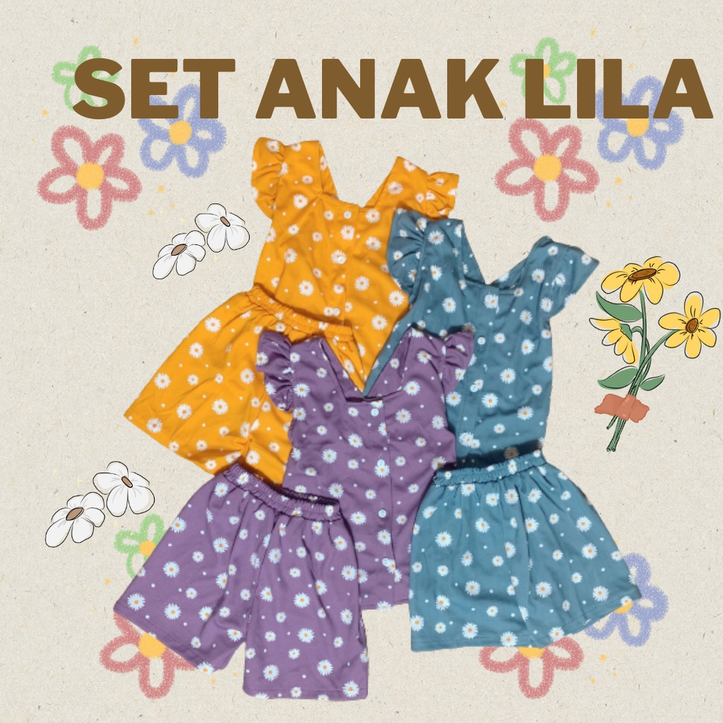 Jual SF - SET ANAK LILA DAISY / SETELAN ANAK PEREMPUAN 1-5TAHUN ...