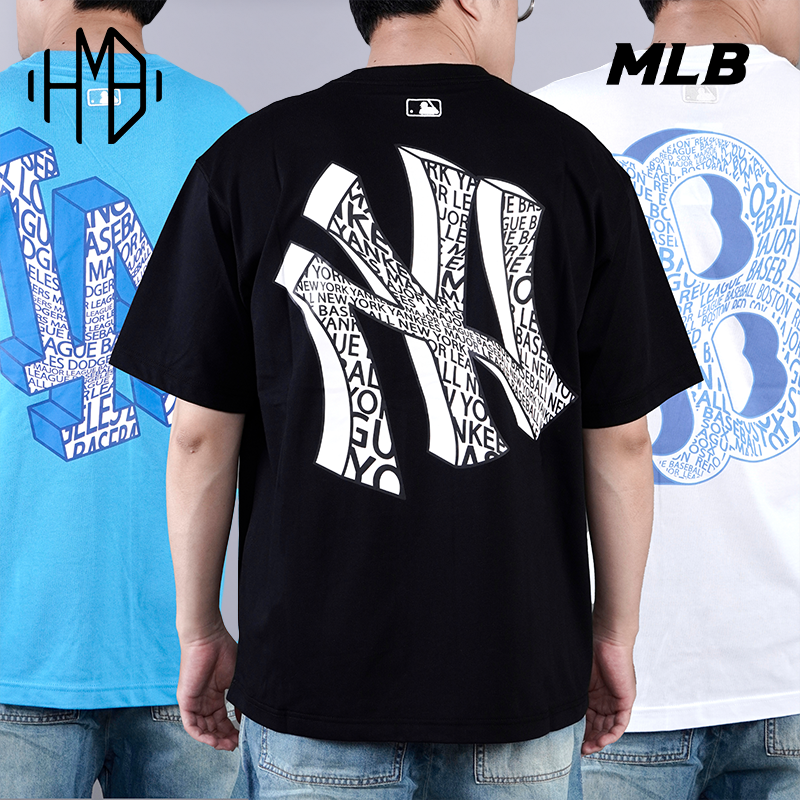 Jual MLB Korea T-Shirt - Cotton T-Shirt Unisex - Kaos Oversized Pria Wanita  - red LA, S - Jakarta Barat - Flashsale Baju Branded