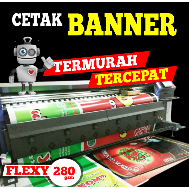 Jual Cetak Banner Spanduk Baliho Backdrop Flexy 280 Gsm ,free Desain ...