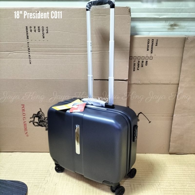 Jual Koper Kabin Fiber 18 Inch PRESIDENT Pramugari TSA Roda 4 Putar ...