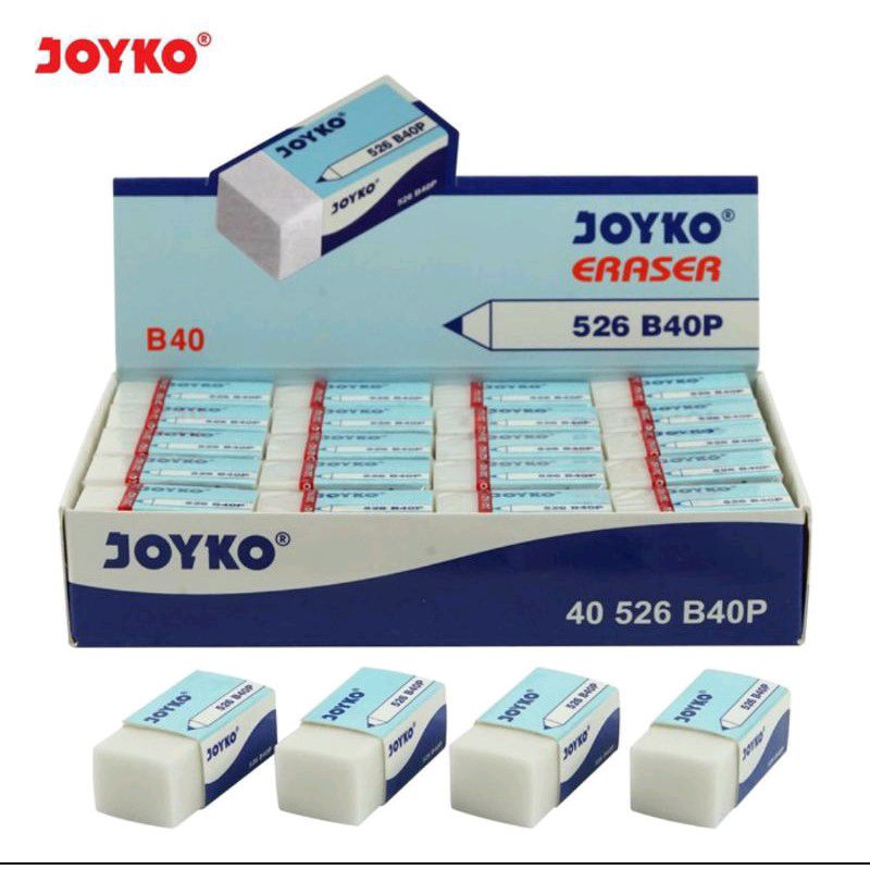 Jual Eraser Penghapus pensil JOYKO putih (isi 20 pcs) | Shopee Indonesia