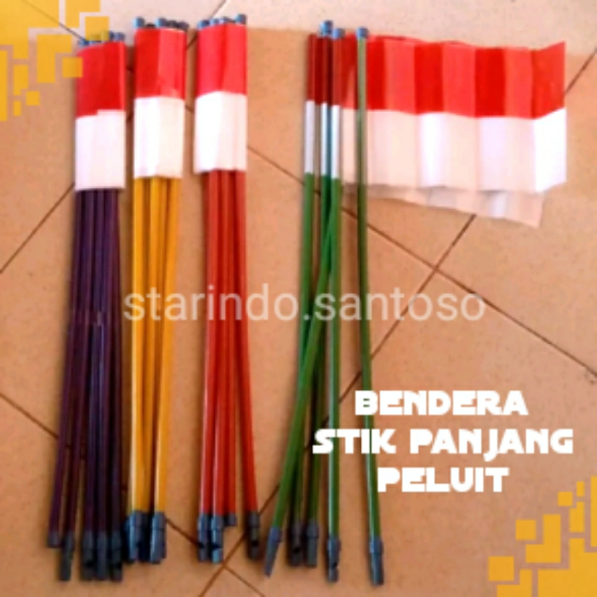 Jual Bendera Plastik Merah Putih Stik Panjang Peluit Dekorasi 17