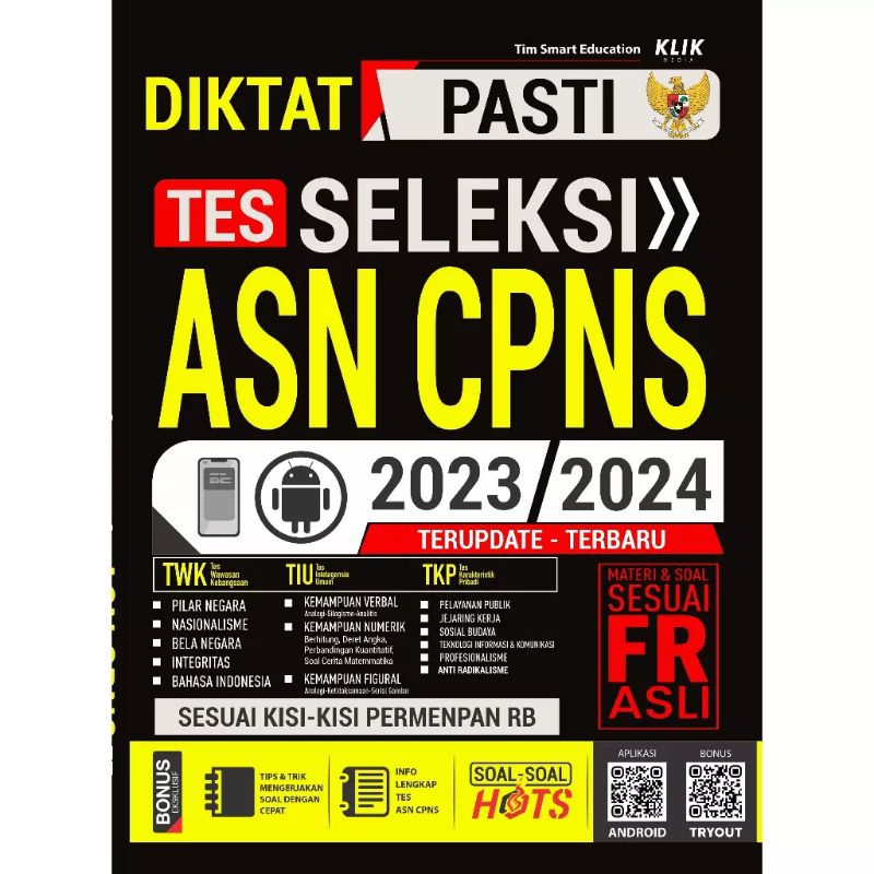 Jual BUKU CPNS !! DIKTAT PASTI TES SELEKSI ASN CPNS 2023/2024 By KLIK ...