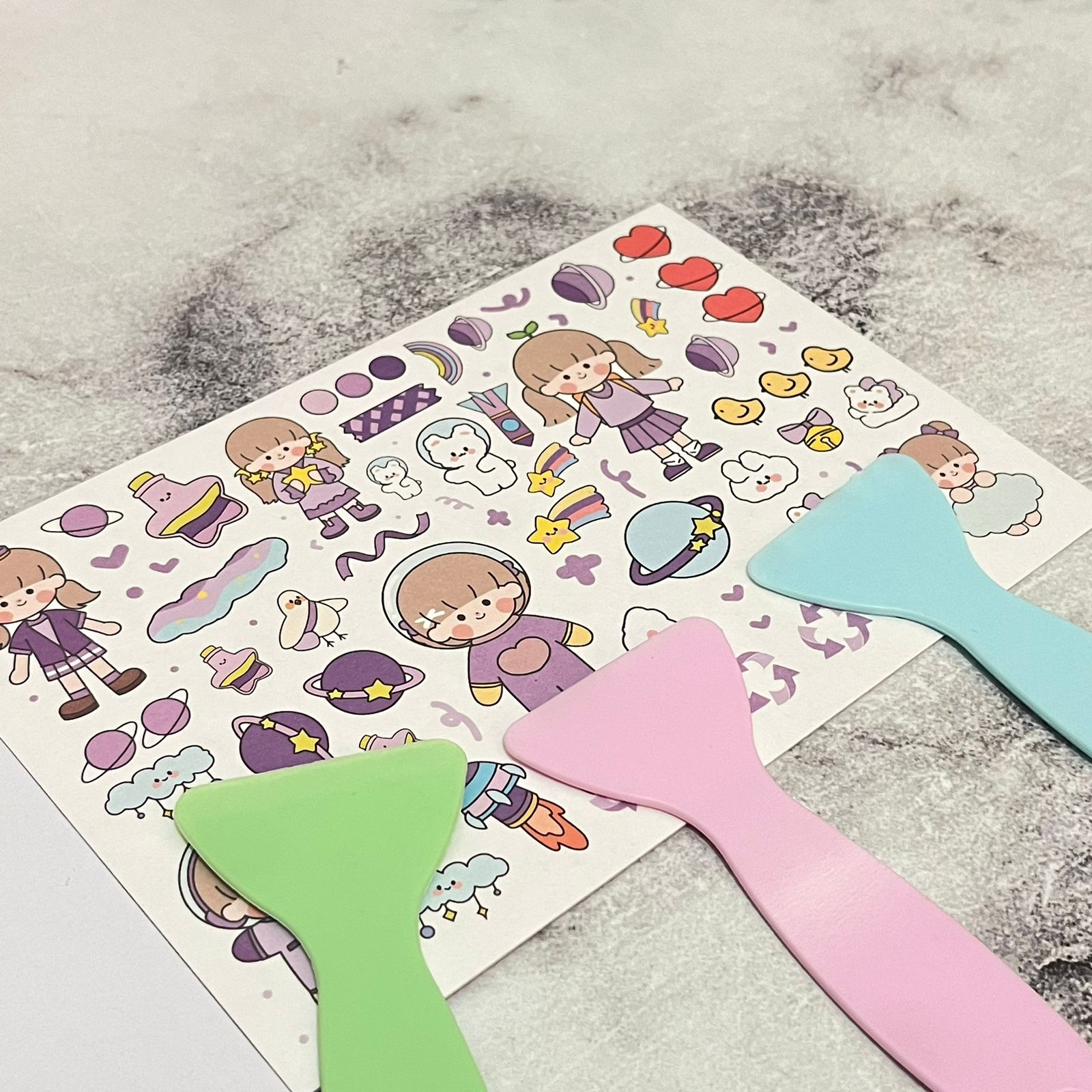 Jual Perata Sticker Ukuran 11cm Spatula DIY Scrapbook Jurnaling Stiker ...