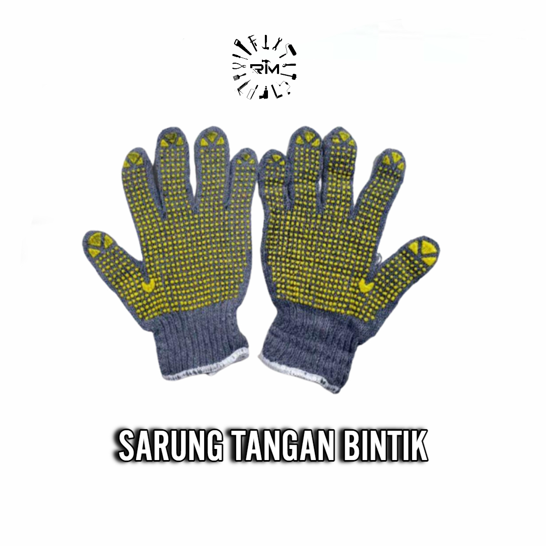 Jual Sarung Tangan Bintik Karet Proyek Bangunan Lusin Abu Shopee