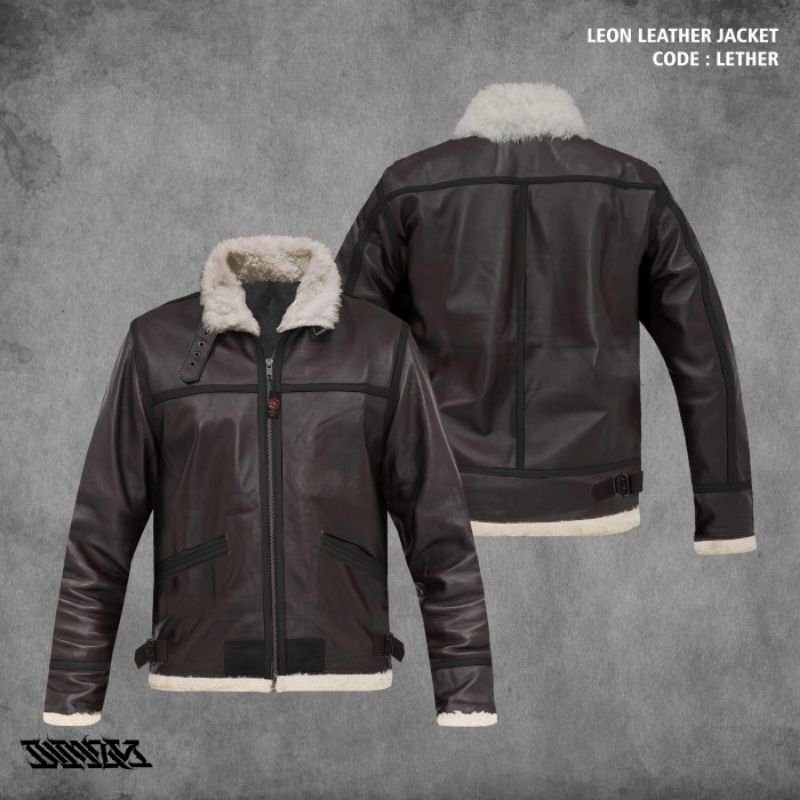 leather jacket resident evil 4 Remake Leon kennedy KULIT ASLI jacket kulit RE 4 leon S Kennedy