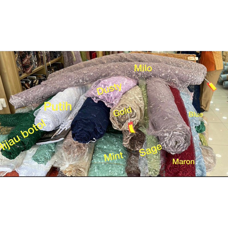 Jual Rompi Tile Brokat bordir Peplum | Shopee Indonesia