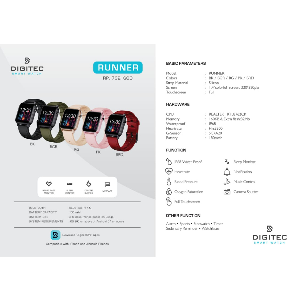 Digitec best sale smartwatch runner