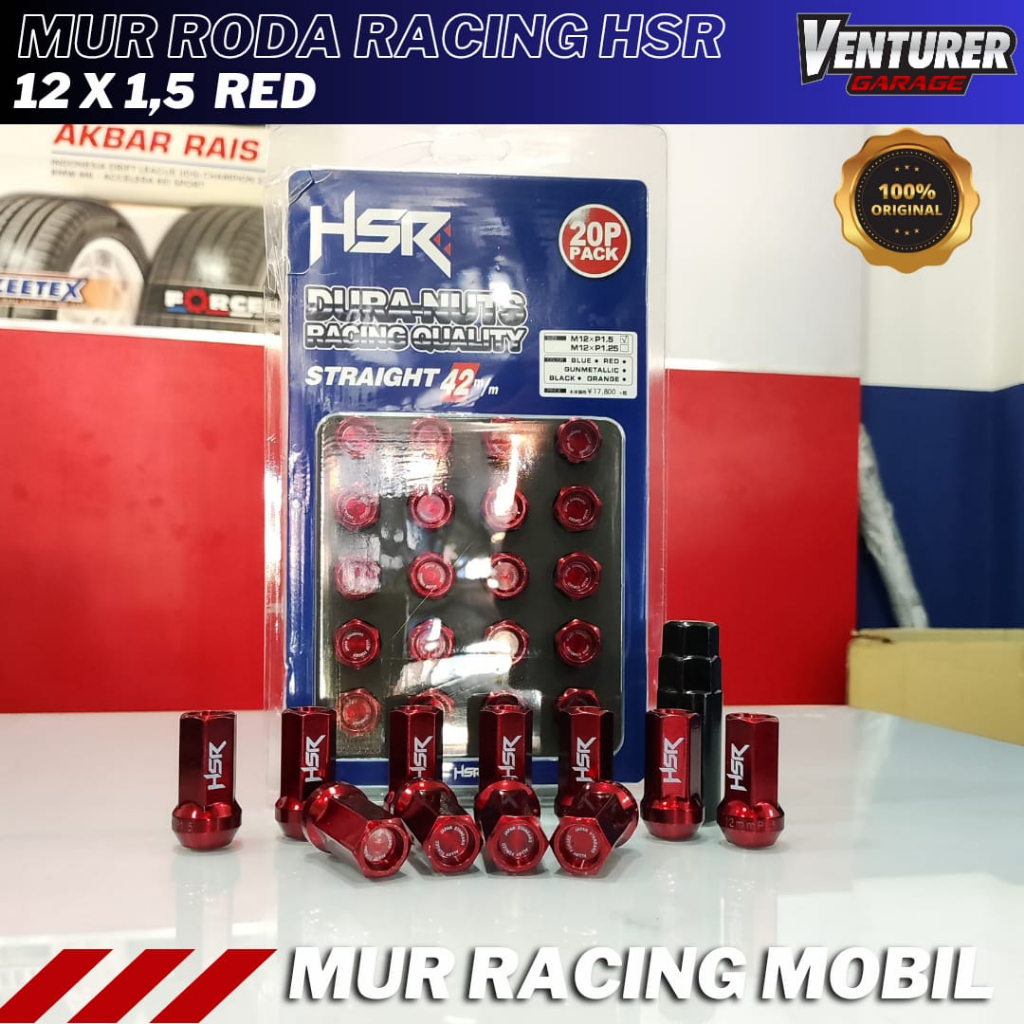 Jual Dura nut Mur Baut Roda Variasi Velg Racing Mobil murah HSR 1,5 1 ...