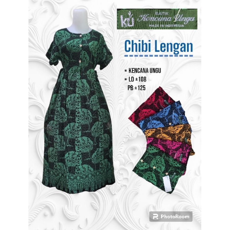 Jual Daster Chibi Lengan Kencana Ungu / daster batik Adem ori kencana ...
