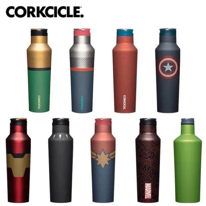 Corkcicle Marvel 20 Ounce Sport Canteen Stainless Steel Water Bottle, Iron  Man