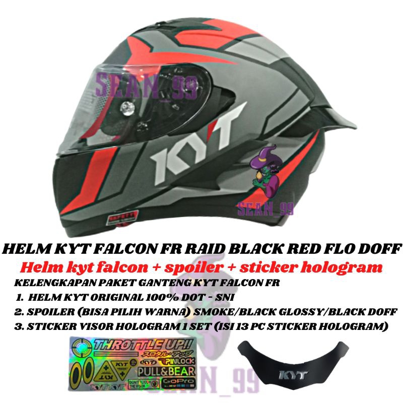 HOT Paket Ganteng Helm Kyt Full Face Falcon Helm Kyt Full Face