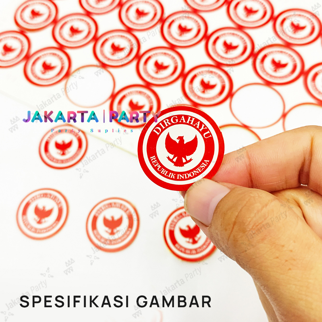 Jual Stiker Pipi Garuda Bulat Sticker Pipi Hut Ri Bulat Isi 28 Pcs Shopee Indonesia 0133