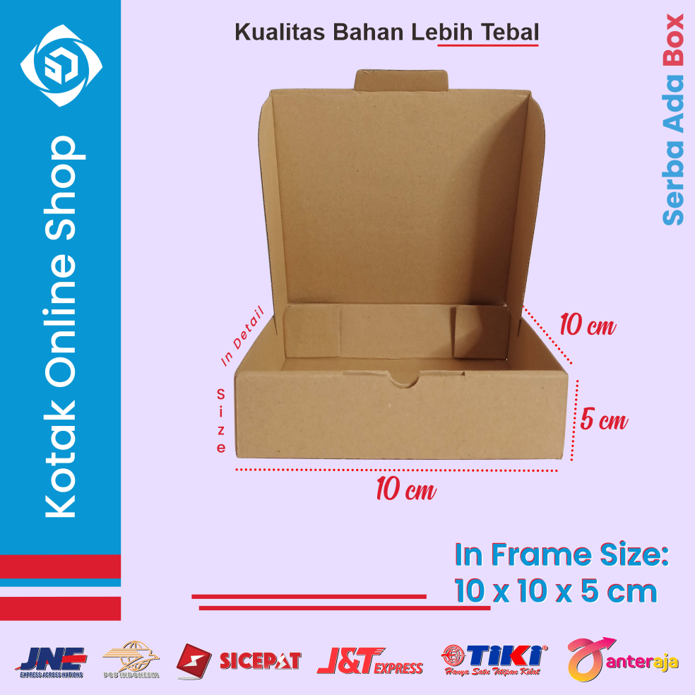 Jual Kardus Karton Uk 10x10x5 Cm Kotak Karton Kotak Pizza Dus Kotak Kotak Kardus Box 5109