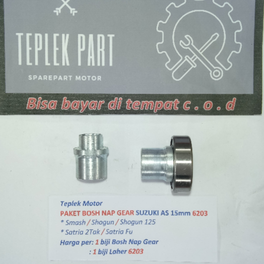 Jual As 15mm/PAKET Bosh Nap Gear Rx King Jupiter Z Vixion Ninja Supra X
